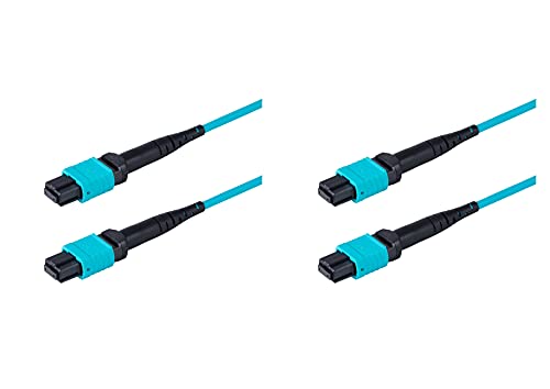 SpeedyFibertx - 6 -пакет 3 метар мултимод 10G OM3 50/125 кабел за лепенка, дуплекс LC до LC, тенок Zipcord Fire retardant Plenum