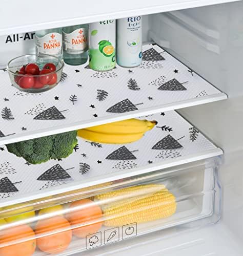 Фрижидер за ладилки 10 компјутери што можат да се мијат не-лизгачки ева фрижидер душеци за фиоки за фиоки и кабинети за нелепливи полици за кујна