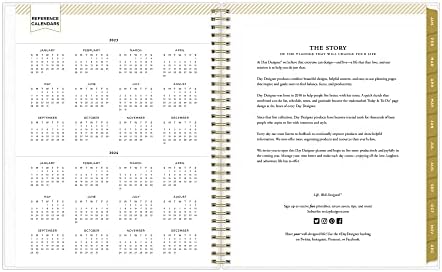 Дневен дизајнер Неделен/Месечен календар за планирање, 8-1/2 x 11, романса црно замрзнато, јануари до декември 2023 година, 138794 година