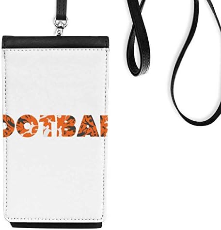 Портокалово стилски збор фудбалски телефонски паричник чанта што виси мобилна торбичка црн џеб