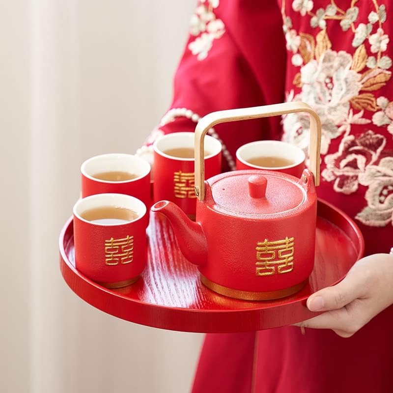 TJLSS домаќинството керамички чајник постави чајник за чај за прилагодување на церемонијата на чај