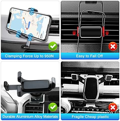 Sunsdrew Custom Fit For Thone Thone Thone Ford F150 2015-2020 држач за мобилни телефони на воздухот за мобилни телефони со дебели