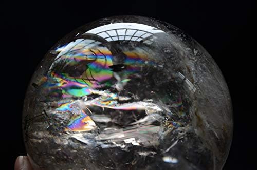 Висока височина на тибетска Хималајска висока надморска височина чиста турмалиран кристален кварц Виножито топка сфера Орб 5,31 инчи духовно лекување