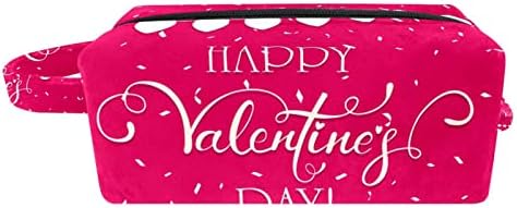 Мала Торба За Шминка, Патент Торбичка Патување Козметички Организатор За Жени И Девојки, Среќен Ден На Вљубените Розова