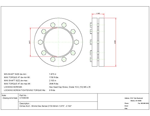 Климакс метали C733M-68 смалувачки диск, стандардна должност, челик со цинк позлатени надворешни прстени, дијаметар од 68 мм со