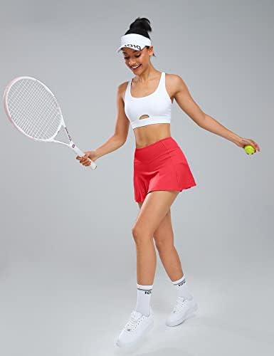 1А1А женски тениски здолништа за голф со шорцеви џебови со високи спортови на здолништа со спортови на атлетици…