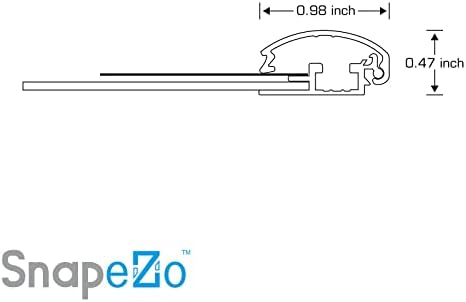 Snapezo White A2 Poster Rame, предно оптоварување, монтирање на wallидови, профил од алуминиум 1 , Sleek Series