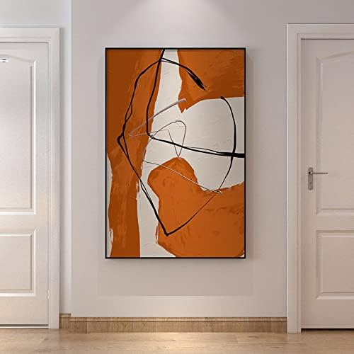Рачно насликано масло за сликање-апстрактна уметност-нов кинески стил портокалова едноставна декоративна сликарство дневна соба