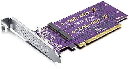 Redlux PCIE 3.0 до NVME M.2 адаптер за M.2 SSD, X16, компатибилен со матични плочи PCIE 3.0 и назад компатибилен со PCIE 2.0 и PCIE 1.0