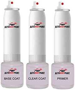 ABP Touch Up Basecoat Plus Clearcoat Plus Primer Spray Baint Комплет компатибилен со ладно тиркизна металик вклопена Хонда