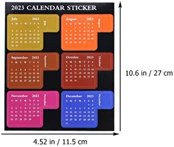 Налепници за календари на Кисангел 4 листови 2023 Календарски налепници Табулатори Месечен календар налепници на лепила за делење на лепило за