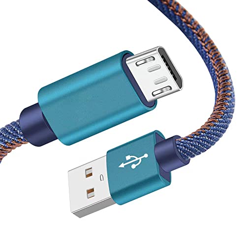 Микро УСБ Андроид Кабел, Ксун.Y Кабел За Брзо Полнење Микро USB 2.0 Конектор Плетенка Компатибилен Со Samsung Galaxy, Motorola Повеќе