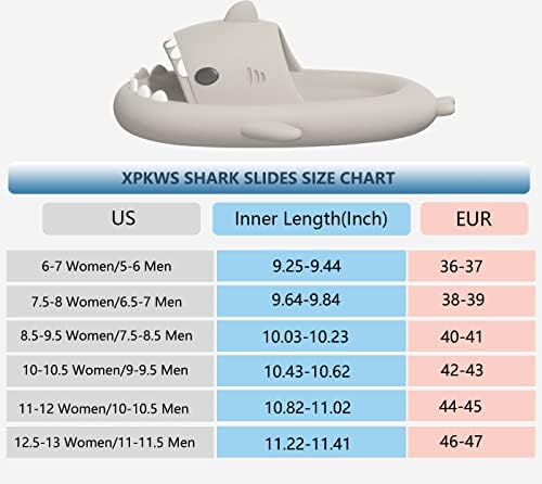 XPKWS Ајкула Слајдови За Жени И Мажи Унисекс Облак Влечки Возрасни Новина Плажа Сандали Со Дебел Единствен