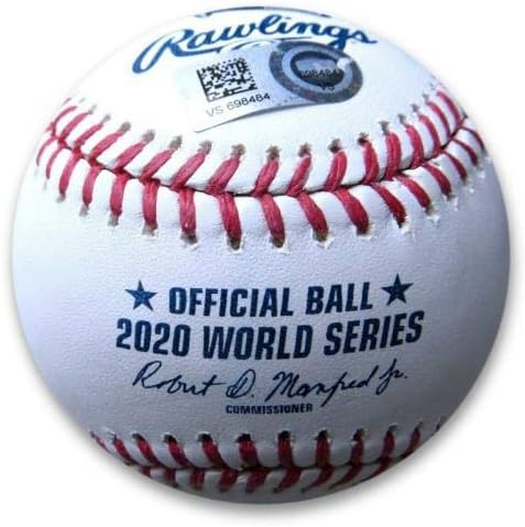 Mookie Betts потпишаа автограмирана во 2020 година Светска серија Официјална бејзбол Доџерс МЛБ - Автограмирани бејзбол