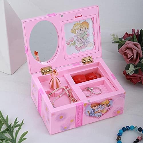 Houkai Pink Dancing Girl Music Box Орнаменти Дома украси за накит Организатор музичка кутија