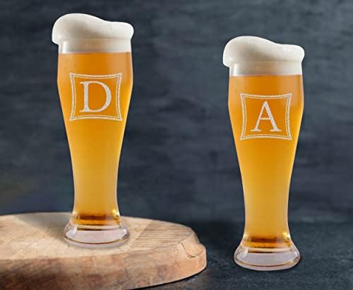 Теамор Персонализирано Пиво Стакло Додадете Го Вашиот Почетен Подарок За Денот На Вљубените Годишнина Роденден 16 оз Пилснер Очила