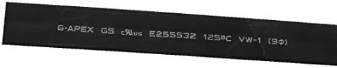 X-Ree 32,8ft x 9mm Дијаметар 2: 1 Сооднос на намалување PE изолирана топлина за намалување на цевката црна (32,8ft x 9mm Diametro 2: 1 Rapporto