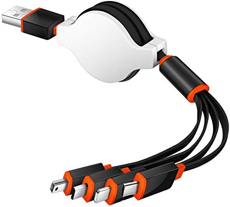 Мулти Полнење кабел 4 во 1 Мулти USB Полнач Кабел Повлекува Универзална Повеќе USB Полнење Кабел Адаптер Со Мини USB/ IP/Микро USB/Тип