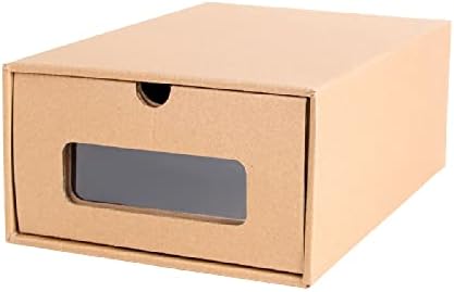 Кутија за чевли со картони AOOF, стабилна про transparentирна кутија за чевли, складирање со капак, 6 пакувања за мажи и жени мажи и жени 6