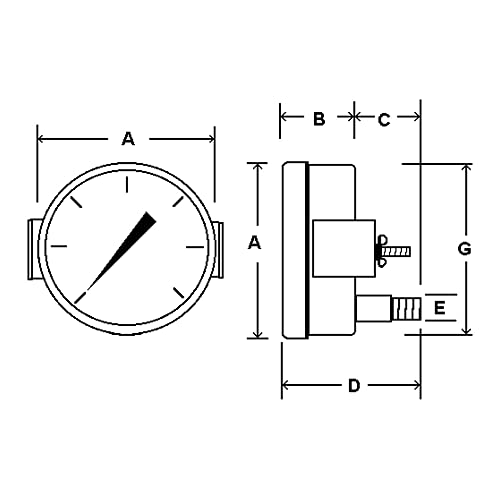 PIC GAUGES 202D-204R PRO-205L-254CC2.5 DIAL30/0/30, 3-2-3% точност