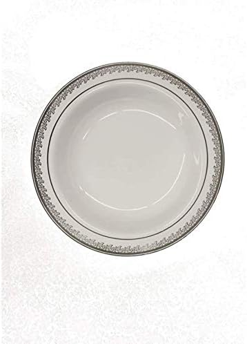 Декор Бели И Сребрени Вечера Чинии-7 | Престиж Колекција | Пакет од 10