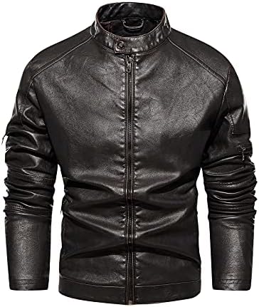 DXSBB машка палто кожна јакна од моторцикл јака мода гроздобер зима плус faux кожа стилски модерна обична надворешна облека