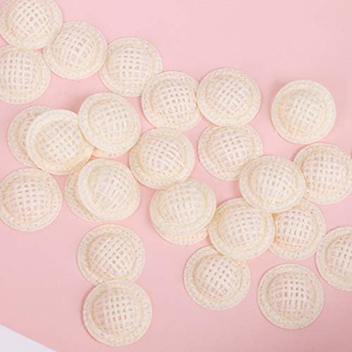 Nuobesty Cupcake Toppers 50pcs мини капи занает занаетчиски кукли слама капаци украси за DIY занает 2,5 см САД капа