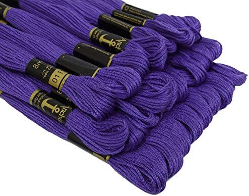 Iba IndianBeautifulart Anchor Stranded Cotton Rand Exterious Thread Pack од 25 скиини-виолетови