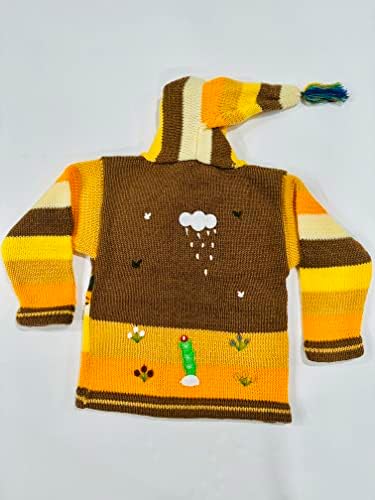 Рачно изработен џемпер од волна од аспиратор за деца