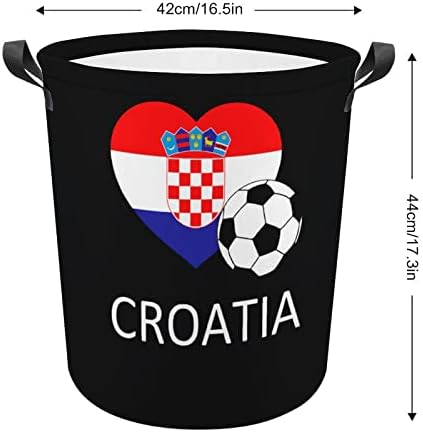 Љубов Хрватска Фудбал Фудбал Преклоплива Корпа За Перење Алишта За Перење Ја Попречува Големата Кошница За Организатор На Играчки
