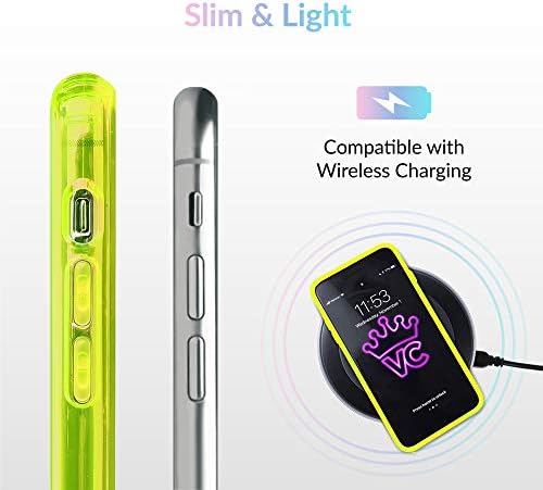 Velvet Caviar компатибилен со iPhone XR Case Neon Yellow - Cool Clear Protective телефонски капак за жени, мажи