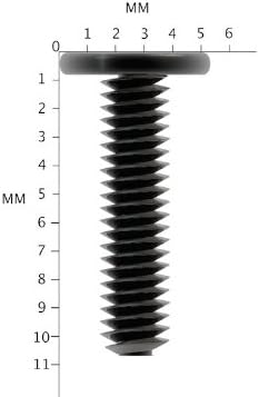 50 Пакување Црн Цинк Лаптоп Завртки Големина М2, 5х10мм ПМ2, 5Х10, 0 м2, 5Х10Л