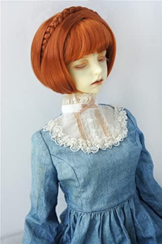 Jusuns Doll Wigs JD620 Bobo Cut со плетенка лента синтетички Mohair bjd перики OB11 1/8 1/6 1/4 1/3 BLYTHES Додатоци за кукли