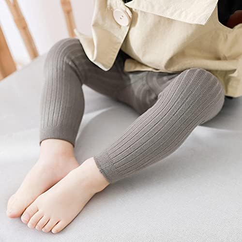 Juebm 3/5packs бебе девојче Хулахопс кабелски плетени хеланки чорапи цврсти памучни панталони за деца за новороденчиња 0-4t