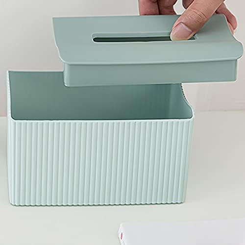 Кутија за ткиво на домаќинството Ендан 1 пар пластично покритие на ткивото, контејнер за мијалник за бања, 17 * 12 * 9,5 см бело