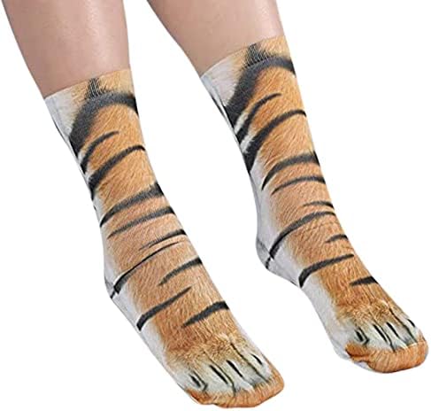 Womenените пешачки чорапи Алдулт за мажи чорапи печатени 3Д животински чорапи за порибување на животни новини независни чорапи