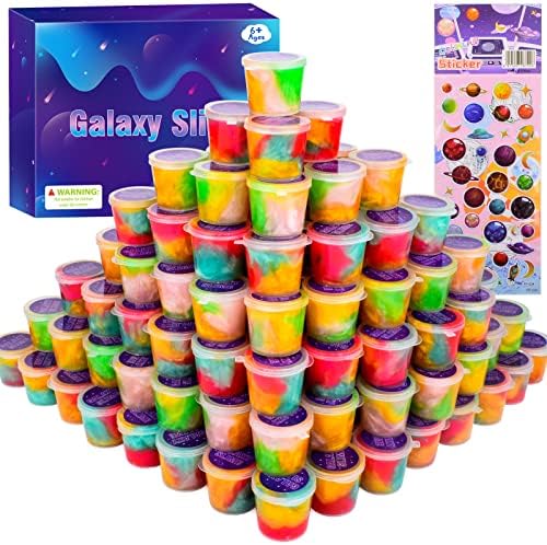 Galaxy Slime Kit 68 Pack, Mini Slime Party Favors for Childen