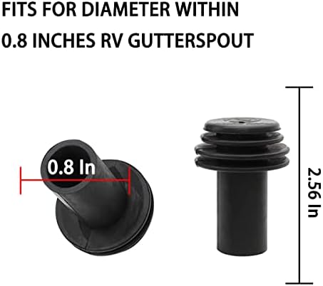 4PCS RV Gutter Spout Protector Cover, RV дренажни штитници за оддавање го штити вашиот RV капакот од оштетување на олук, додатоци за универзални