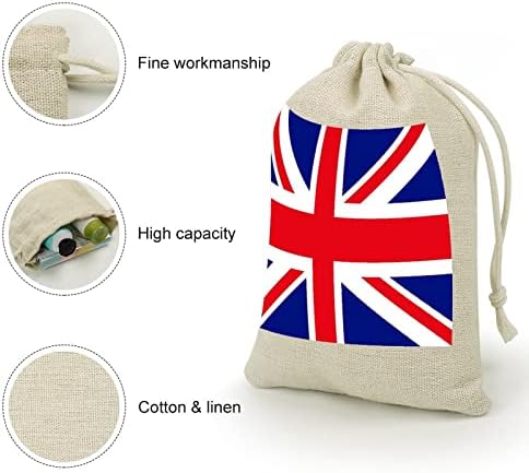 Британско Знаме Врвки За Влечење Торби За Чување Торбички За Подароци За Бонбони За Повеќекратна Употреба Преклоплив И Компактен