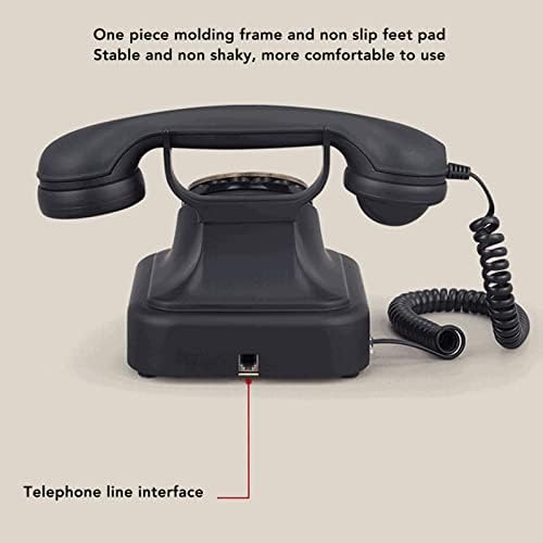 Телефон за гроздобер бирање, фиксна линија за стари модни жици, класичен европски ретро телефон со слушалка, антички фиксни телефон за домашни