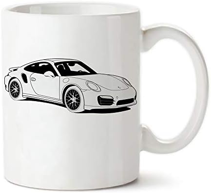 PerfectPrintedAqa - Porsche 911 Turbo S Type 991 кригла, 11oz керамичко кафе/чаша/чаша/софтвер за пијалоци, висок сјај
