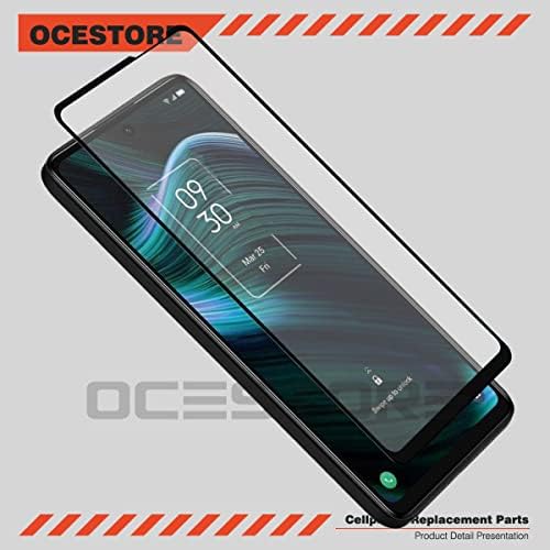 OCESTORE 3 Пакет Заштитник На Екранот ЗА T C L Stylus 5G, Цврстина Против Гребење H9 Целосна Покриеност Свила Печатење Црно Калено стакло Заштитна