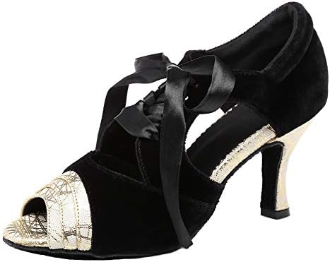 Чевли за танцување на танцување со хројл латински танцувачки чевли за жени топли/удобни салса сала за танцување потпетици, YCL310