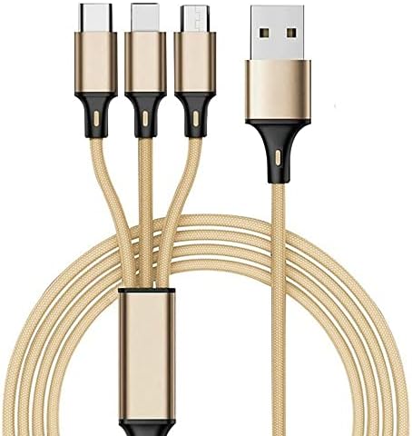 Pro USB 3IN1 мулти кабел компатибилен со вашата игра Motorola Moto G6, G5, G4, G4 Plus, E5 Plus Universal Exiversal Exiversal за брзи