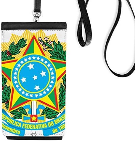 Брисил Национален амблем Земја Телефон Паричник чанта што виси мобилна торбичка црн џеб