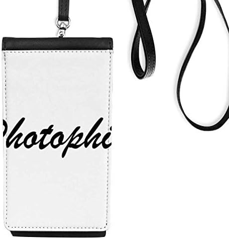Стилски збор фотофил уметност деко подарок моден телефон паричник чанта што виси мобилна торбичка црн џеб