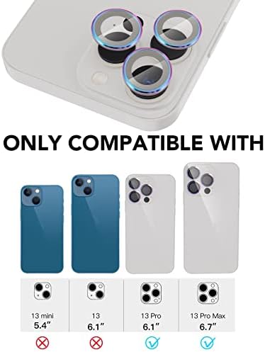 [2 комплети]Метален Целосен Капак + Заштитник На Објективот На Камерата Од Калено Стакло за iPhone 13 Pro/13 Pro Max, Куќиште За