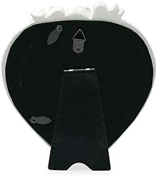 Исак Jacејкобс 4х4 Рамка со смола во форма на срце со дизајн на роза, декоративна фото рамка, таблета и приказ на wallидови, виси дисплеј и