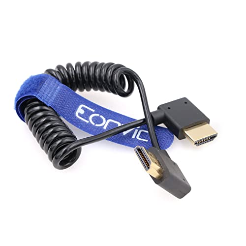 Eonvic 2.1 HDMI Намотан Кабел 8K HDMI До HDMI Кабел Со Голема Брзина Тенок HDMI Машки До Машки Продолжувач Намотан Кабел За Атомос Нинџа