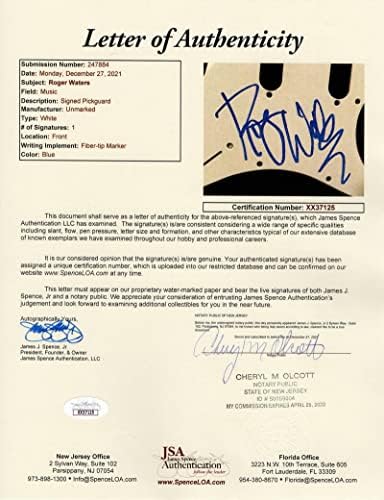 ROGER WATERS SIGNED AUTOGRAPH FULL SIZE FENDER ELECTRIC GUITAR A WITH JAMES SPENCE JSA LETTER OF AUTHENTICITY - PINK FLOYD WITH